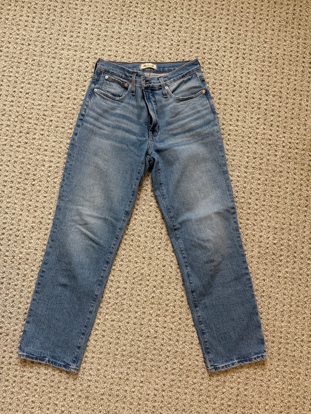 Madewell Women's Blue Straight-Leg Jeans